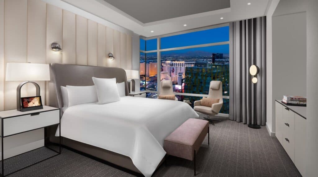 ARIA Sky Suites Strip View Bedroom