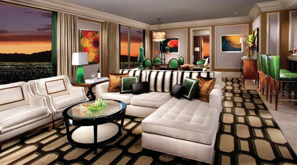 The Bellagio Penthouse Suite Living Room