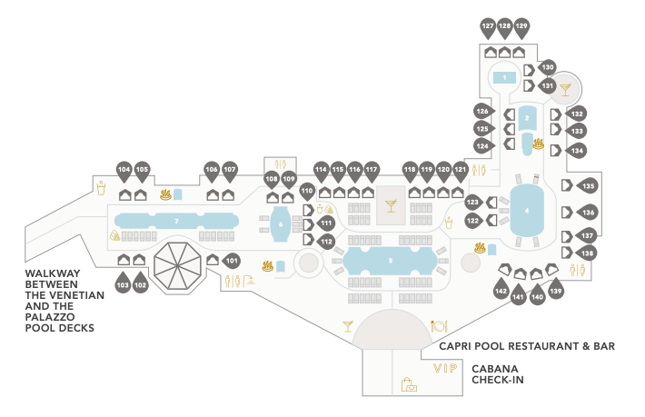 The Palazzo Pool Map
