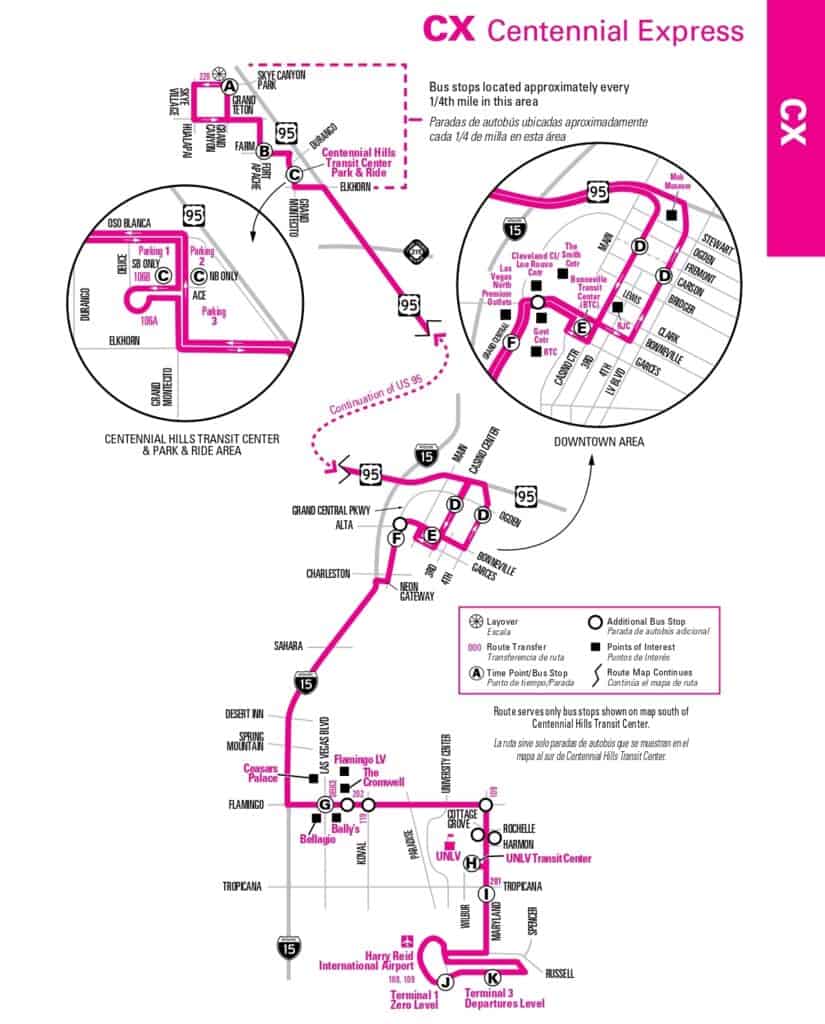 Centennial Express Bus Route